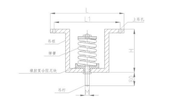 V型吊式減震器